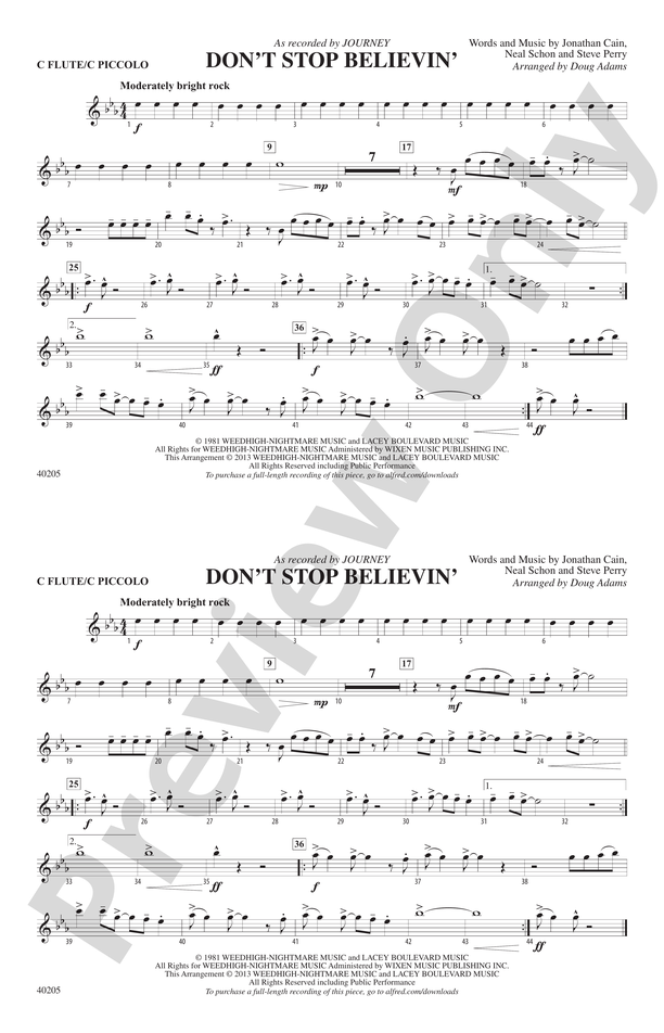 Don't Stop Believin': Flute