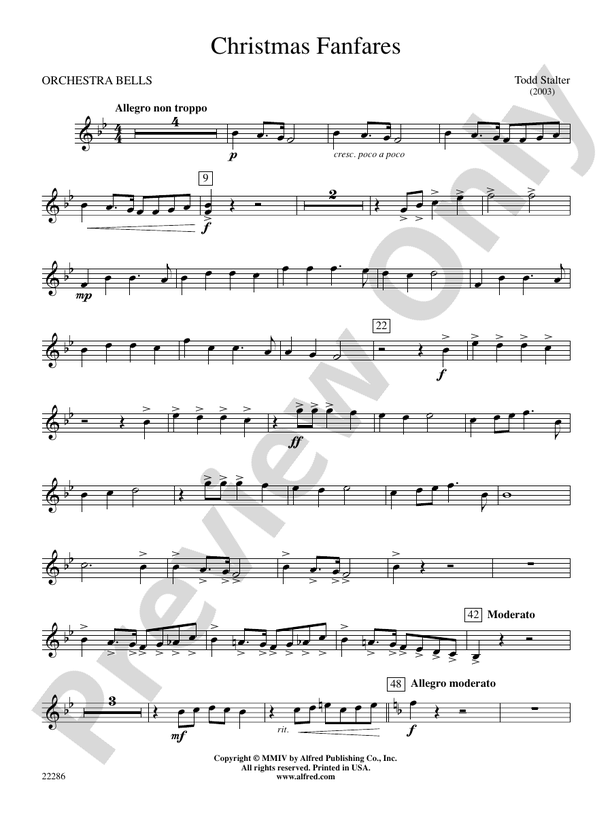 Christmas Fanfares: Bells: Bells Part - Digital Sheet Music Download