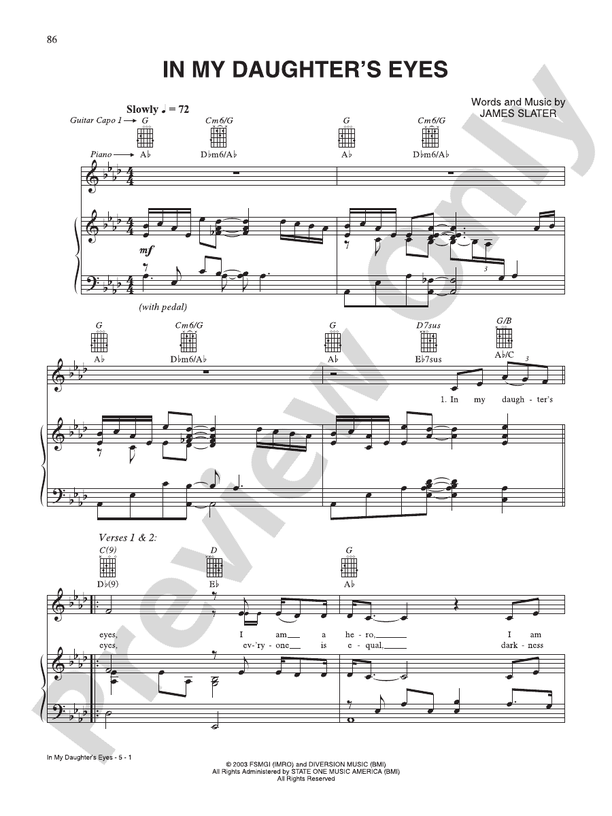 My Hero sheet music for voice, piano or guitar (PDF-interactive)