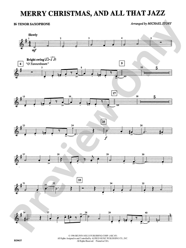 A Swingin' Holiday - E-flat Alto Saxophone 1" Sheet Music