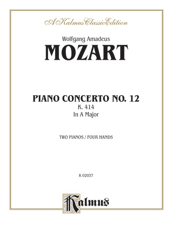 Mozart: Piano Concerto No. 12 in A Major, K. 414: Piano Duo