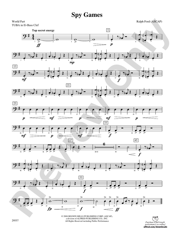 Spy Games: (wp) E-flat Tuba B.C.