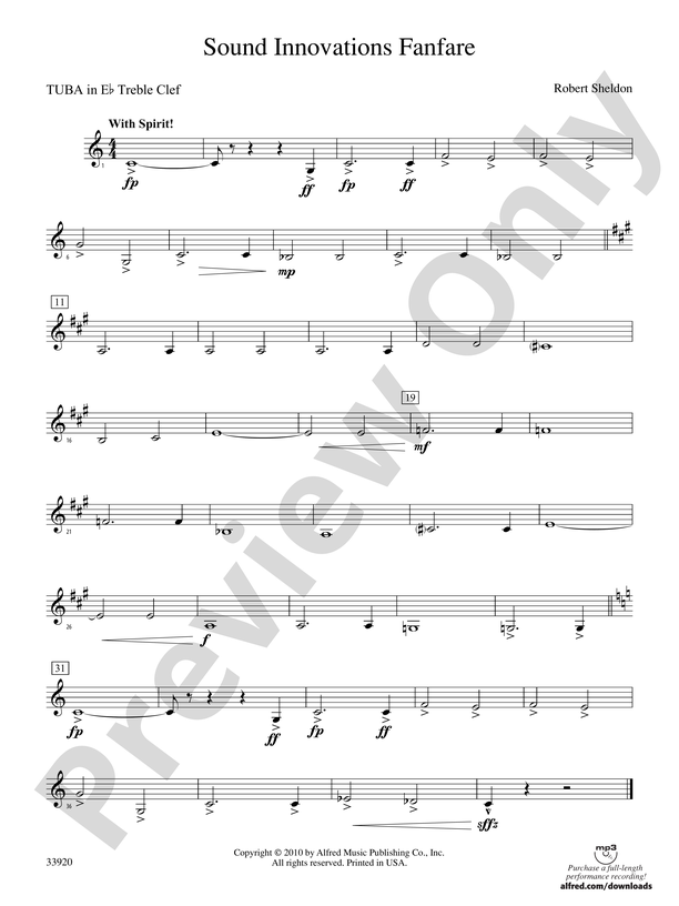 Sound Innovations Fanfare: (wp) 2nd Horn in E-flat: (wp) 2nd Horn in E-flat  World Part - Digital Sheet Music Download
