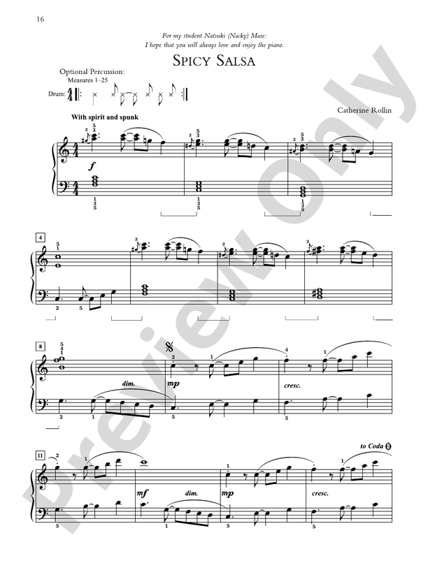 Spicy Salsa - Piano Solo