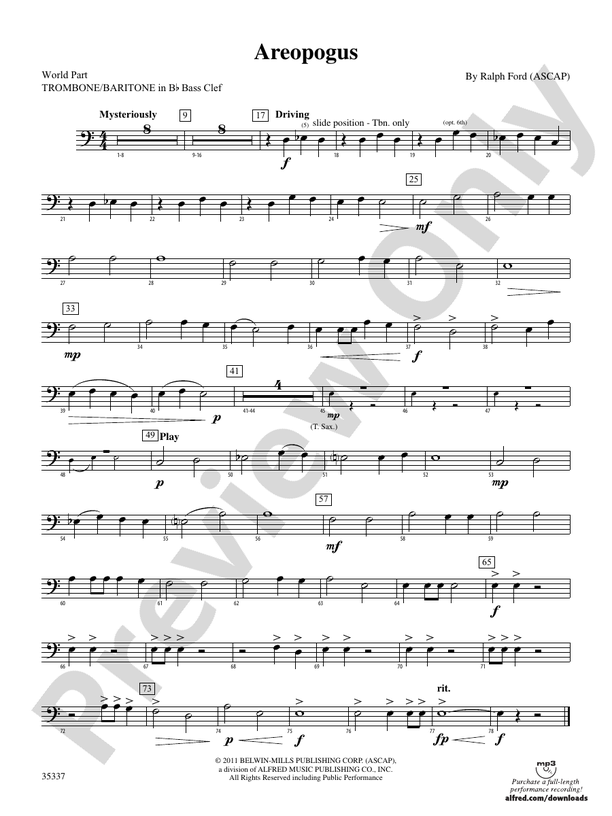 Areopogus: (wp) 1st B-flat Trombone B.C.