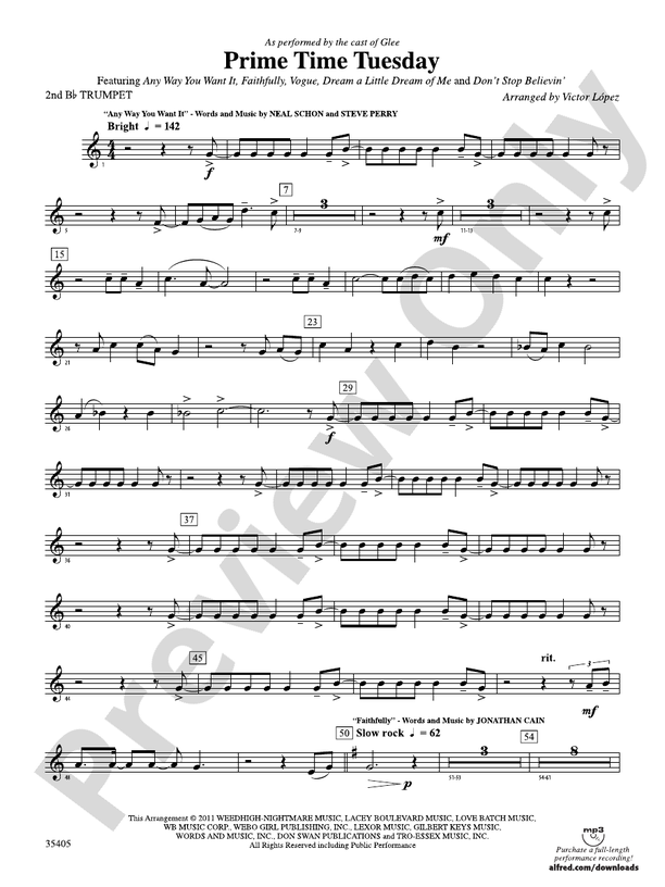 Prime Time Tuesday 2nd Bflat Trumpet 2nd Bflat Trumpet Part