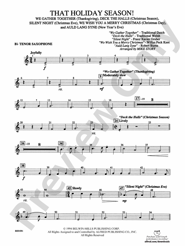 That Holiday Season! Bflat Tenor Saxophone Bflat Tenor Saxophone