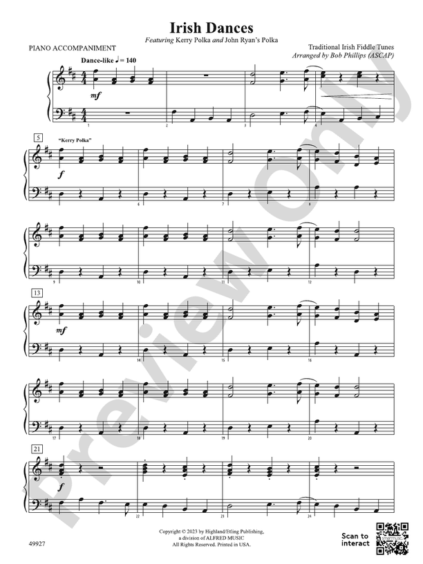 Irish Dances Piano Piano Part Digital