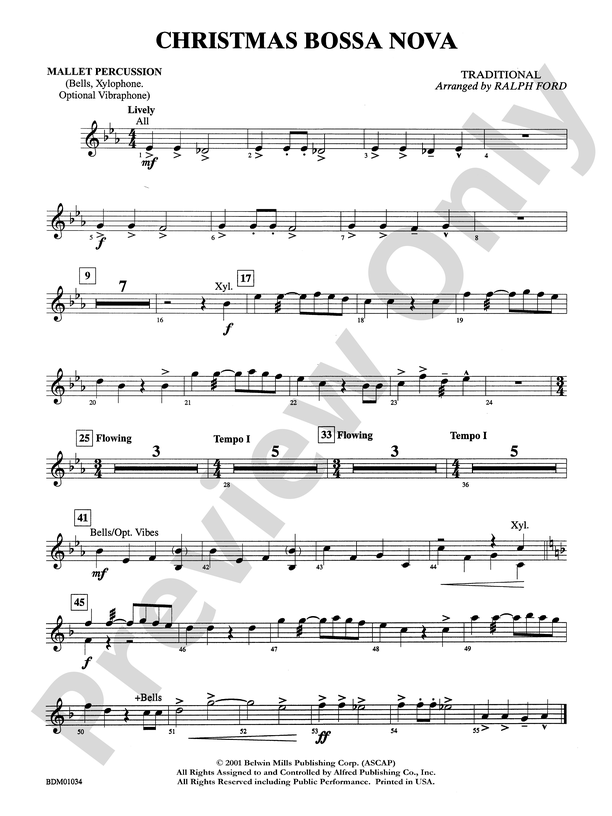 Christmas Bossa Nova: E-flat Alto Saxophone: E-flat Alto Saxophone