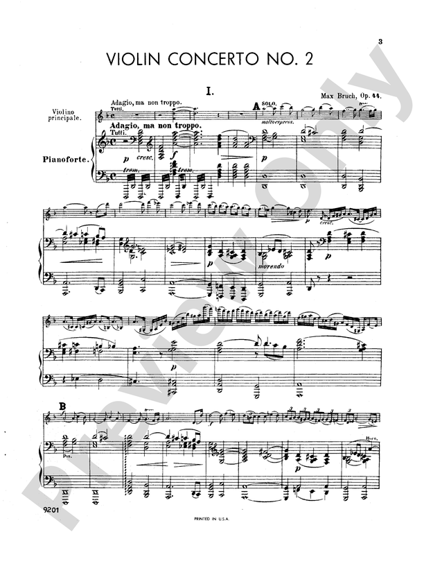 Bruch: Violin Concerto in D Minor, Op. 44: Violin Concerto in D Op. 44 (Piano) - Digital Sheet Music Download