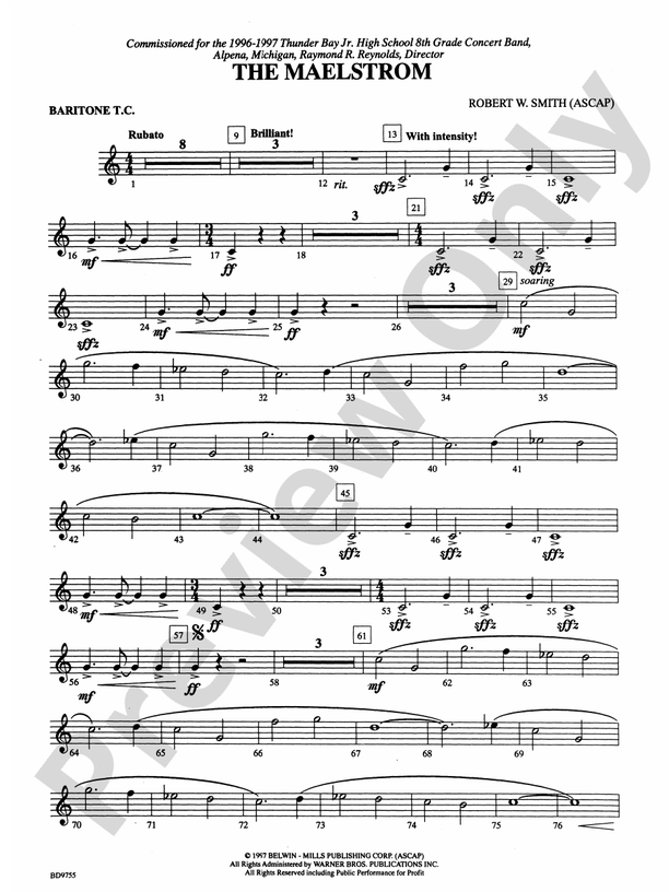 The Maelstrom: Baritone T.C.: Baritone T.C. Part - Digital Sheet Music ...