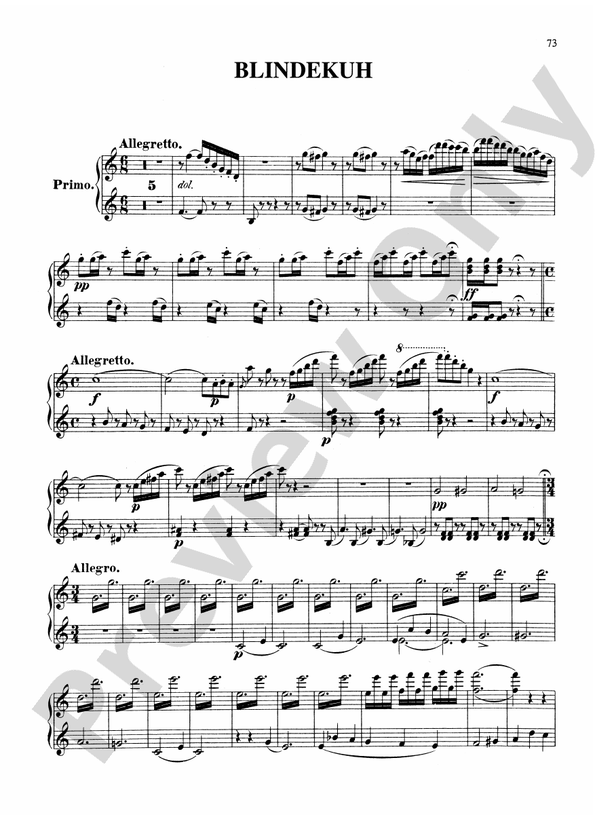 Strauss Overtures Blindekuh Part Digital Sheet Music Download
