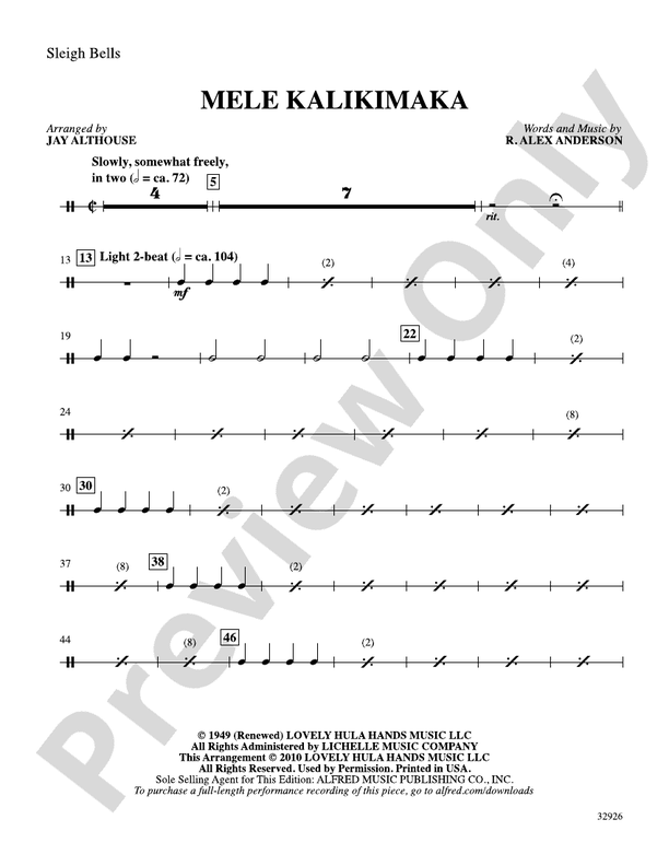 Mele Kalikimaka: 1st Percussion
