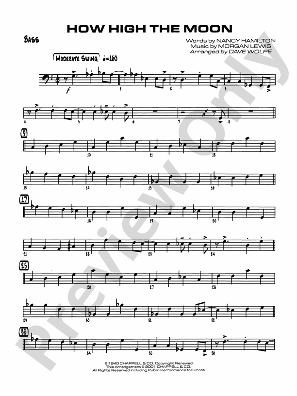 How High the Moon: String Bass