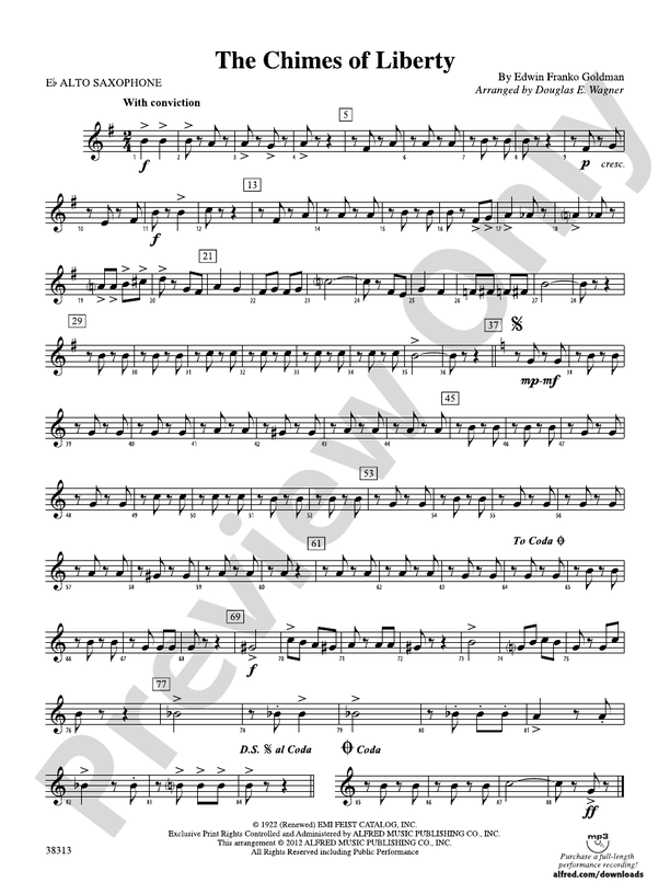 The Chimes of Liberty Eflat Alto Saxophone Eflat Alto Saxophone