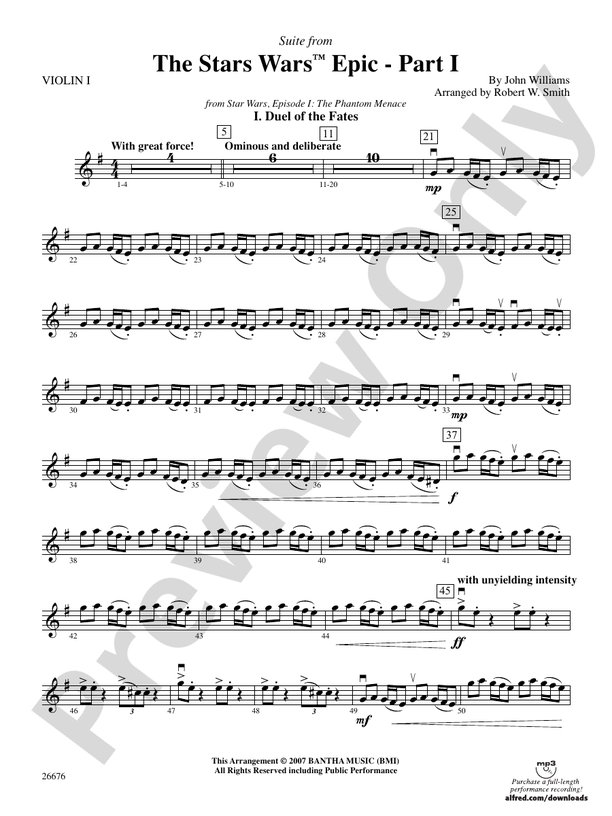 The Star Wars® Epic - Part I, Suite from: Concert Band Conductor