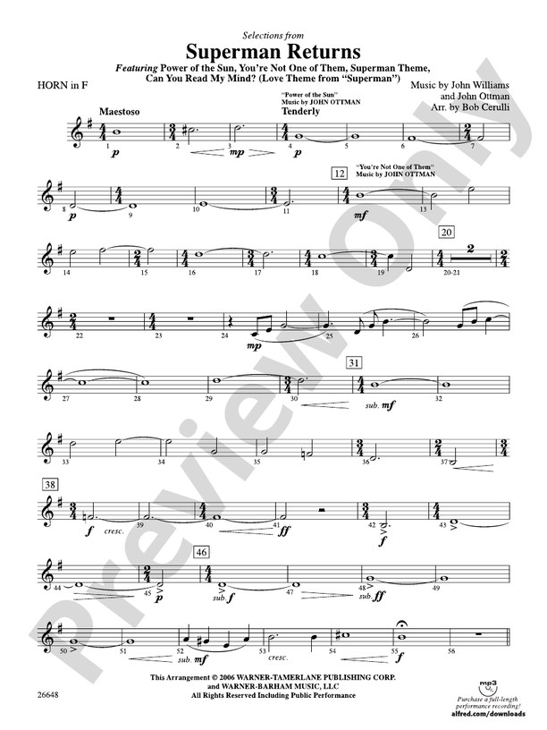 Superman Returns: 1st F Horn