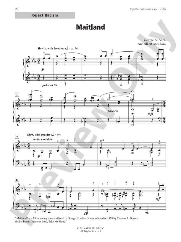 Maitland - Piano Solo
