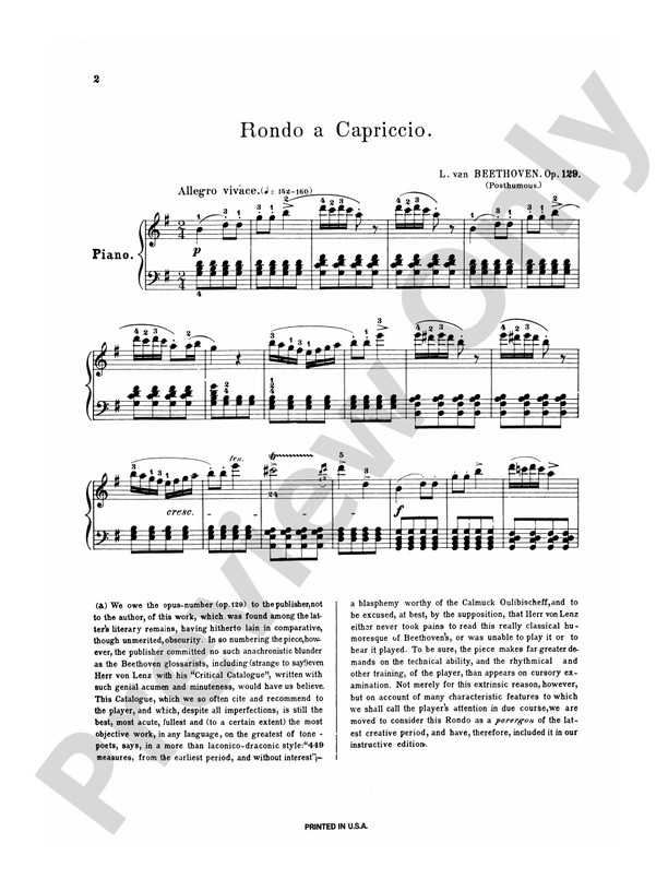 Beethoven: Rondo a Capriccio