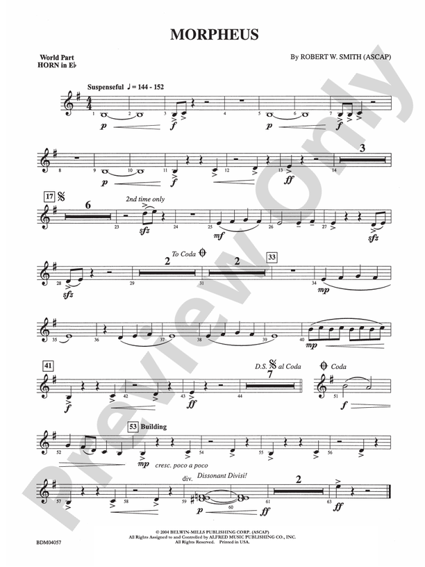 Morpheus (wp) 1st Horn in Eflat (wp) 1st Horn in Eflat World Part