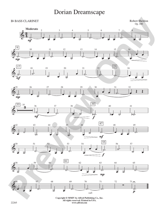 Dorian Dreamscape Bflat Bass Bflat Bass Part