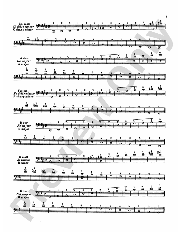 Klengel Technical Studies Cello Book Julius Klengel