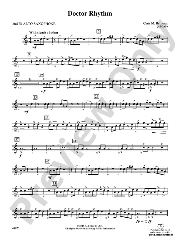 Doctor Rhythm 2nd Eflat Alto Saxophone 2nd Eflat Alto Saxophone