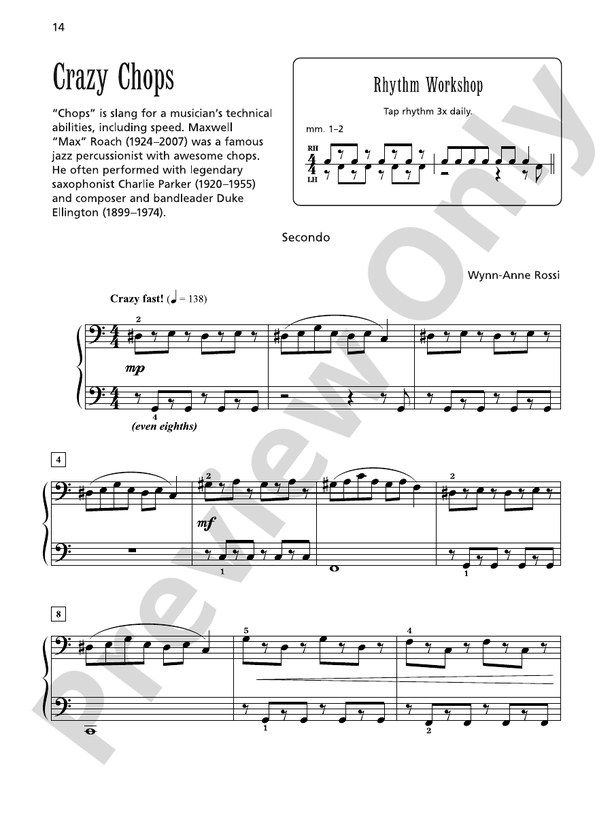 Crazy Chops - Piano Duet (1 Piano, 4 Hands)