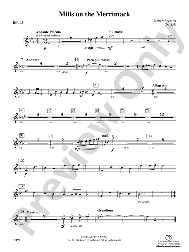 Mills on the Merrimack: Bells: Bells Part - Digital Sheet Music