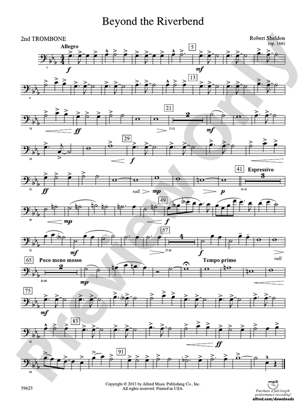 Beyond the Riverbend 2nd Trombone 2nd Trombone Part Digital Sheet Music Download