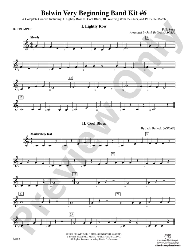 Belwin Very Beginning Band Kit #6: 1st B-flat Trumpet: 1st B-flat ...