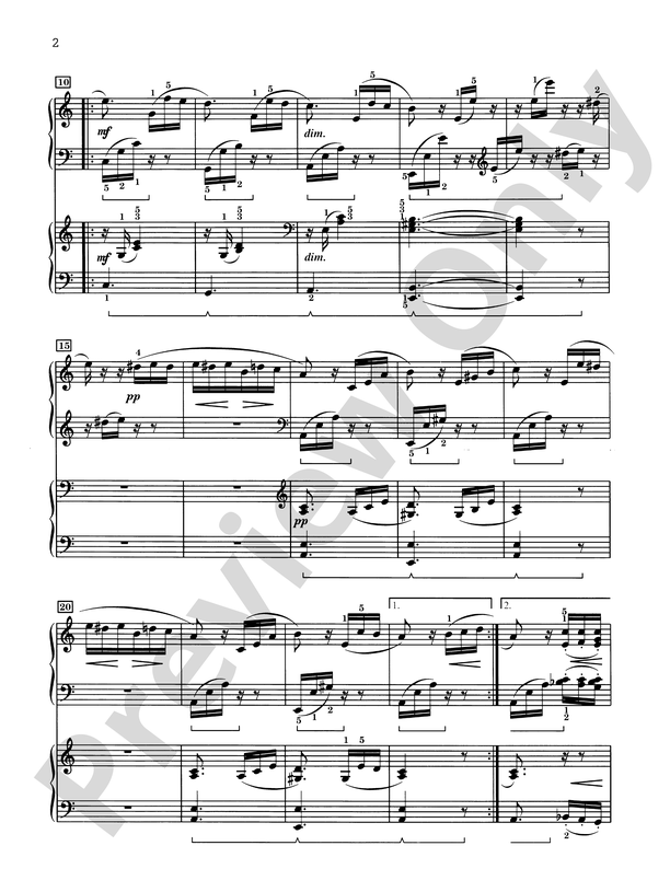 Für Elise - Piano Duo (2 Pianos, 4 Hands)