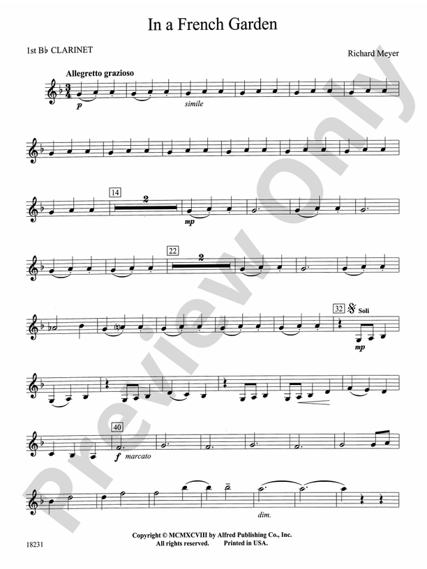 In a French Garden 1st Bflat 1st Bflat Part