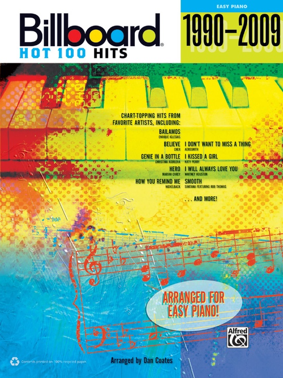 Billboard Hot 100 Hits: 1990--2009: Piano Book