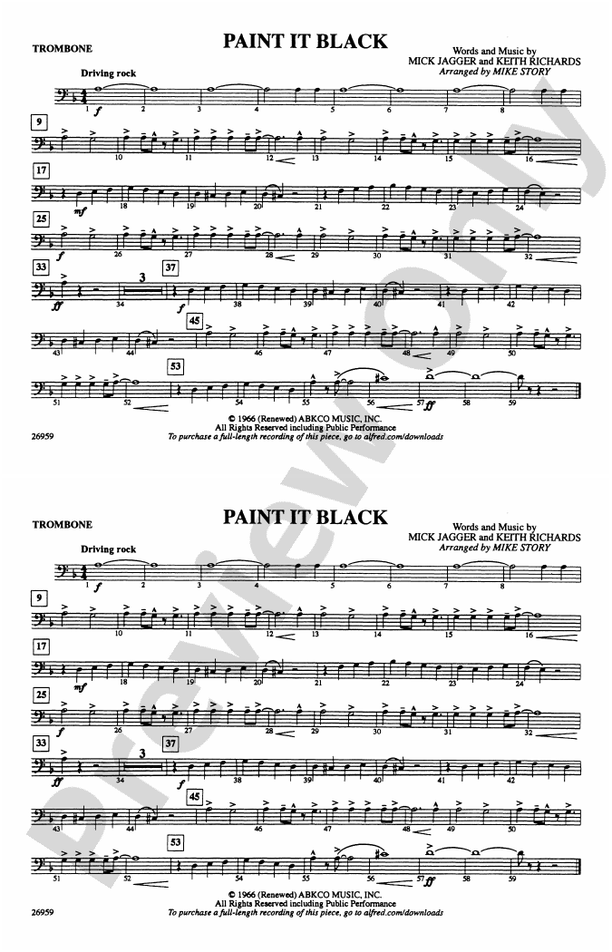Paint It Black: 1st Trombone