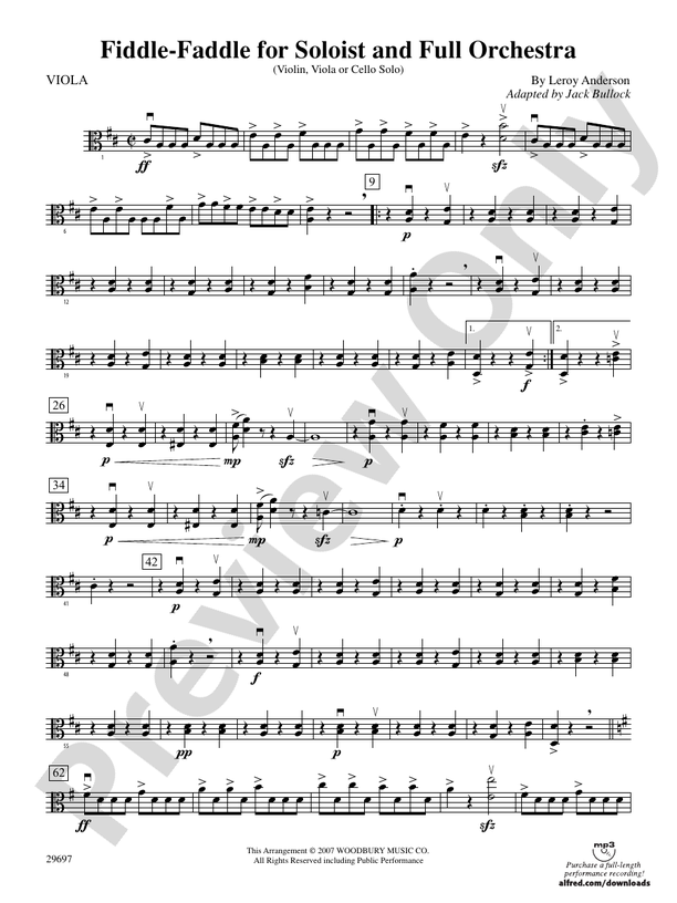 FiddleFaddle for Soloist and Full Orchestra Viola Viola Part