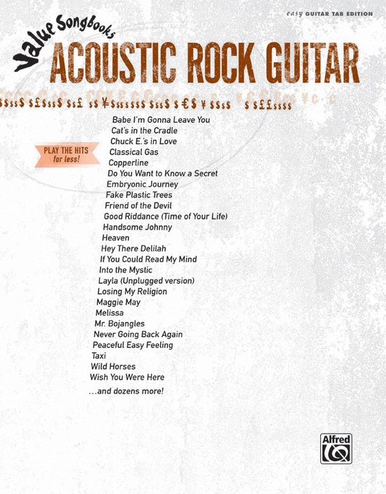 Value Songbooks: Acoustic Rock Guitar