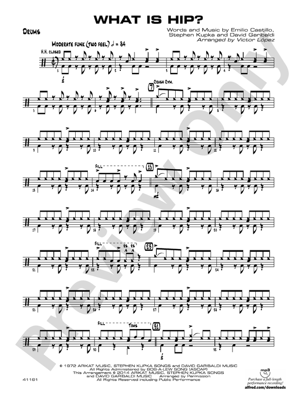 What Is Hip Drums Drums Part Digital Sheet Music Download