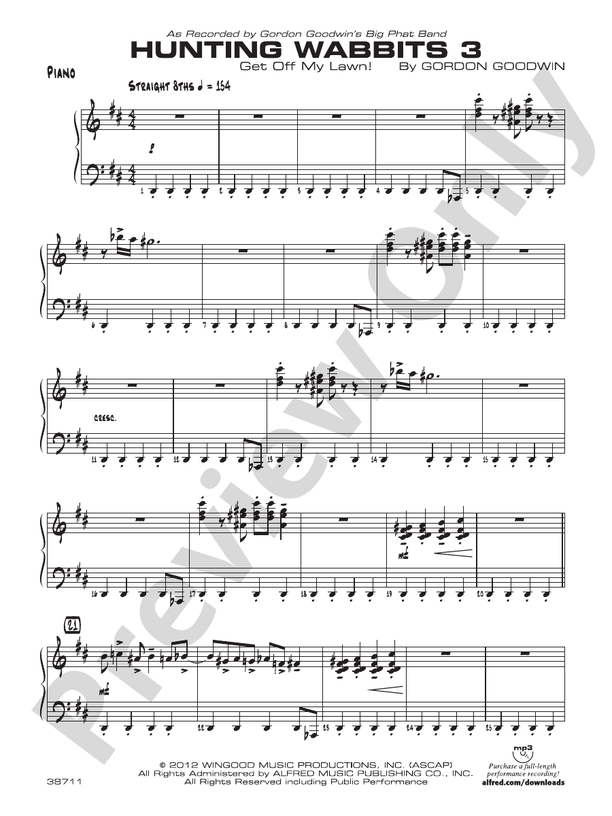 Hunting Wabbits 3 (Get Off My Lawn): Piano Accompaniment: Piano