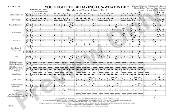 You Ought to Be Having Fun / What Is Hip?: Score
