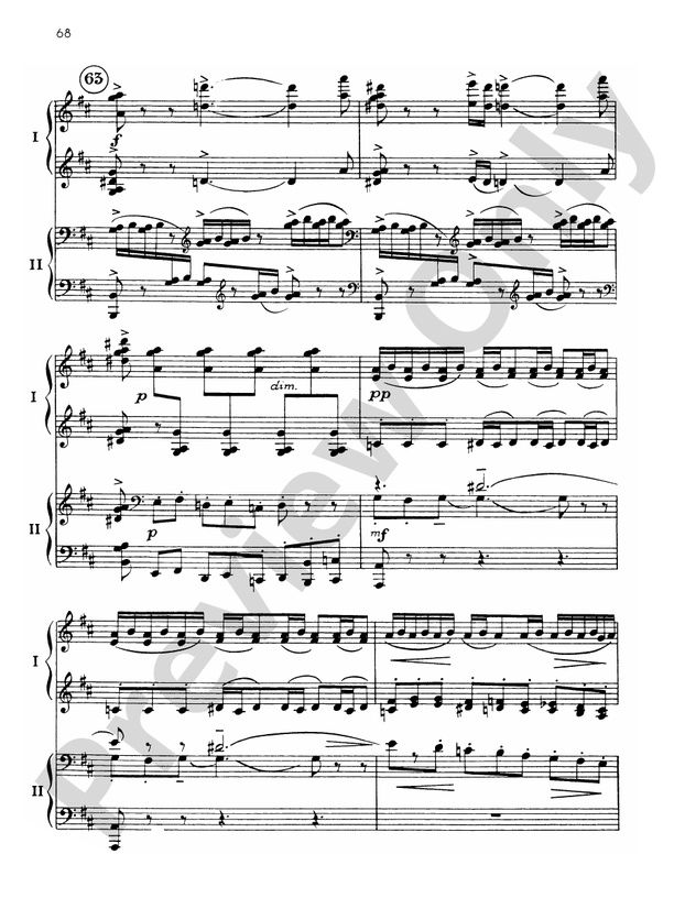 Symphonic Dances, Opus 45 - III. Lento assai / Allegro vivace - Piano Duo (2 Pianos, 4 Hands)