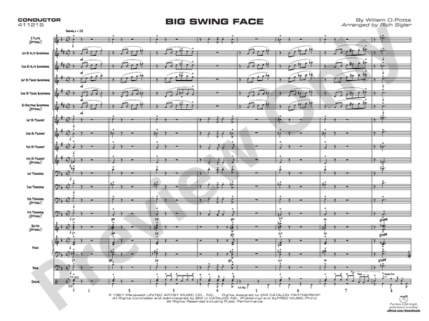 Big Swing Face: Score: Jazz Ensemble Score - Digital Sheet