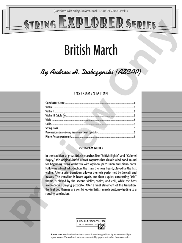 British March                                                                                                                                                                                                                                             