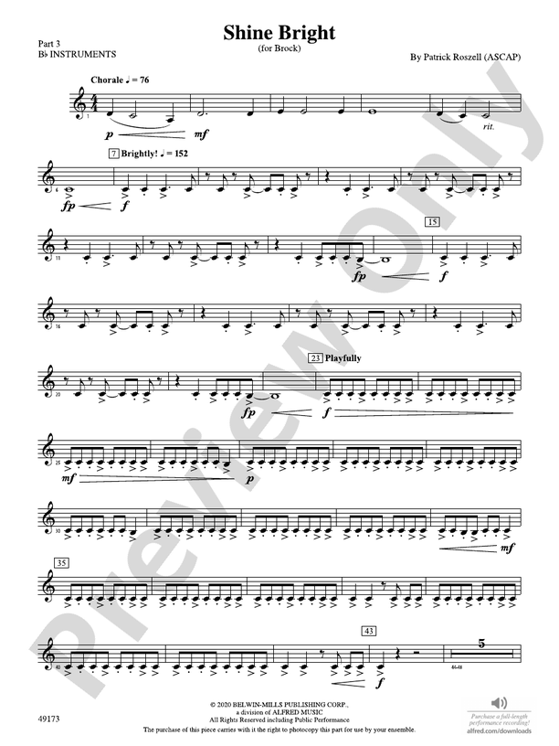 Shine Bright: Part 3 - B-flat Instruments