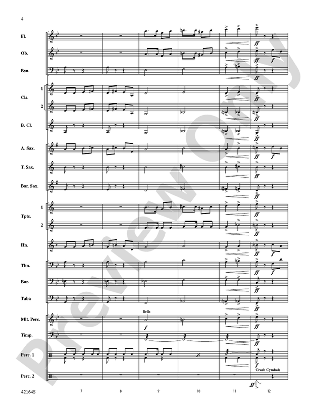 March On America Concert Band Conductor Score Parts Digital