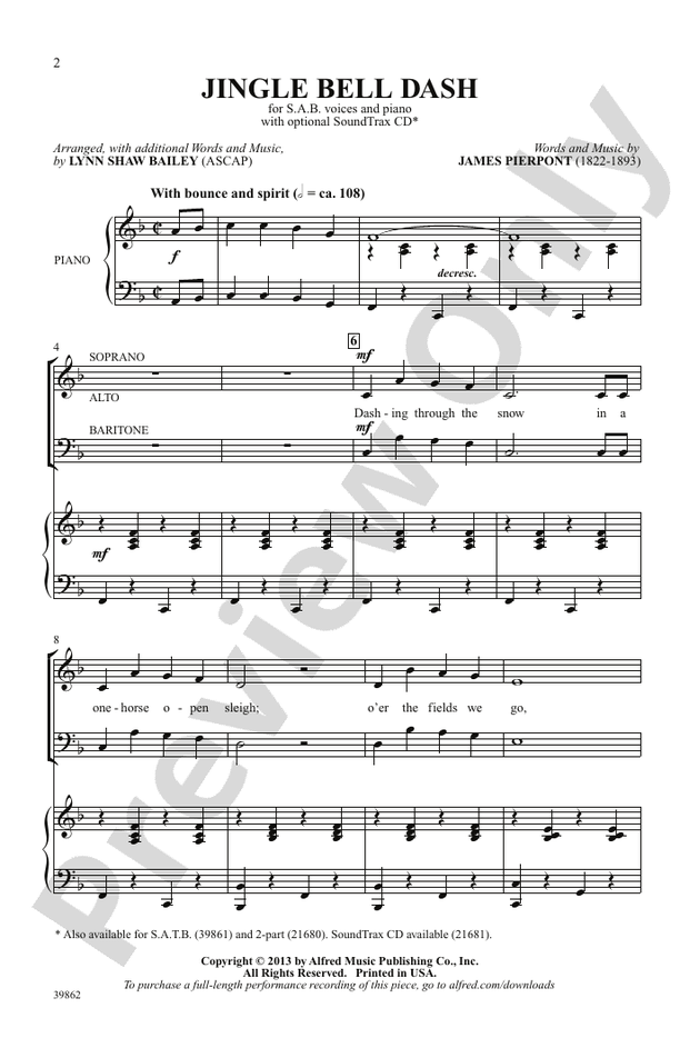 Jingle Bells (James Pierpont) » Sheet Music for Men's Choir