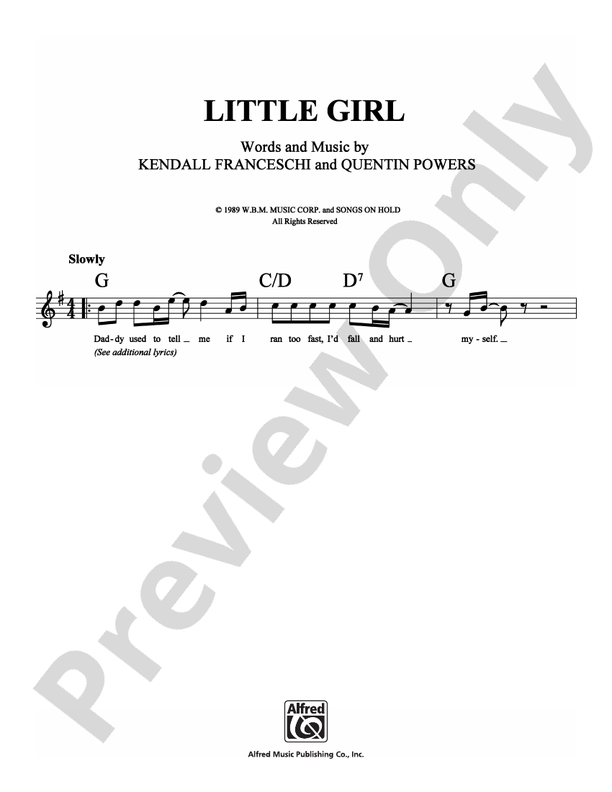 Little Girl: Lead Sheet: Reba McEntire - Digital Sheet Music Download