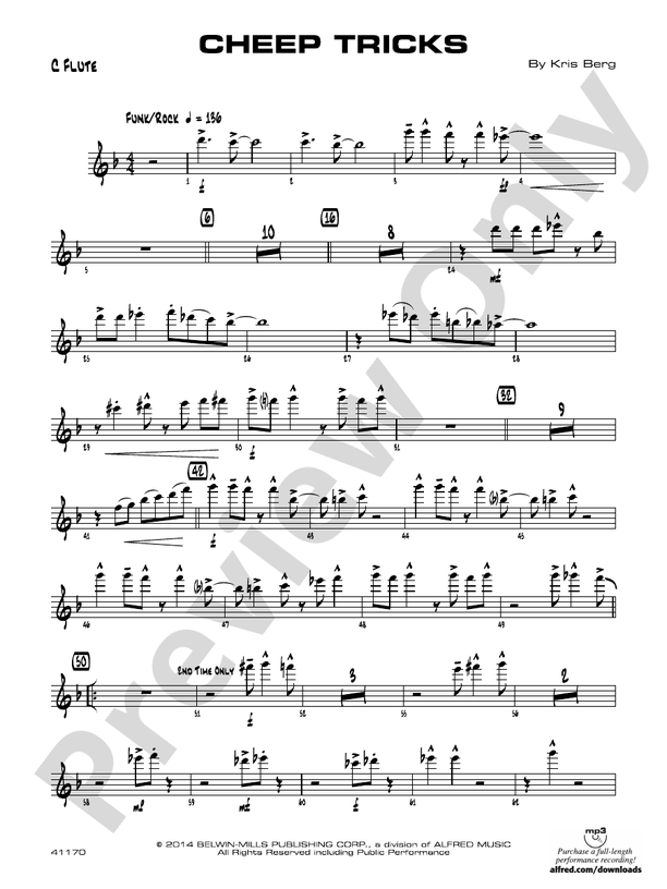 Cheep Tricks Flute Flute Part Digital Sheet Music Download