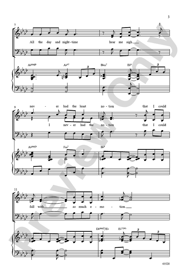 I've Got a Crush on You SAB Choral Octavo Gershwin Digital Sheet Music Download