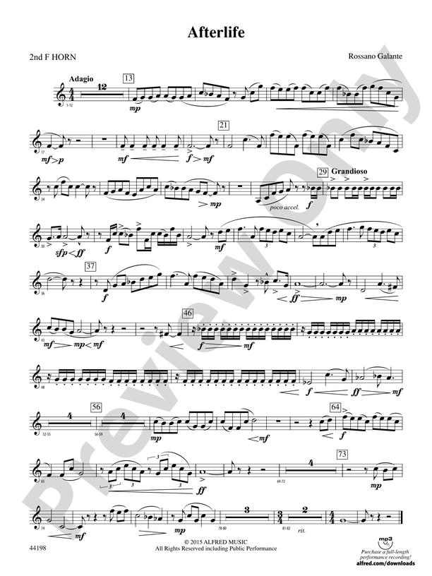 Afterlife: 2nd Bassoon: 2nd Bassoon Part - Digital Sheet Music